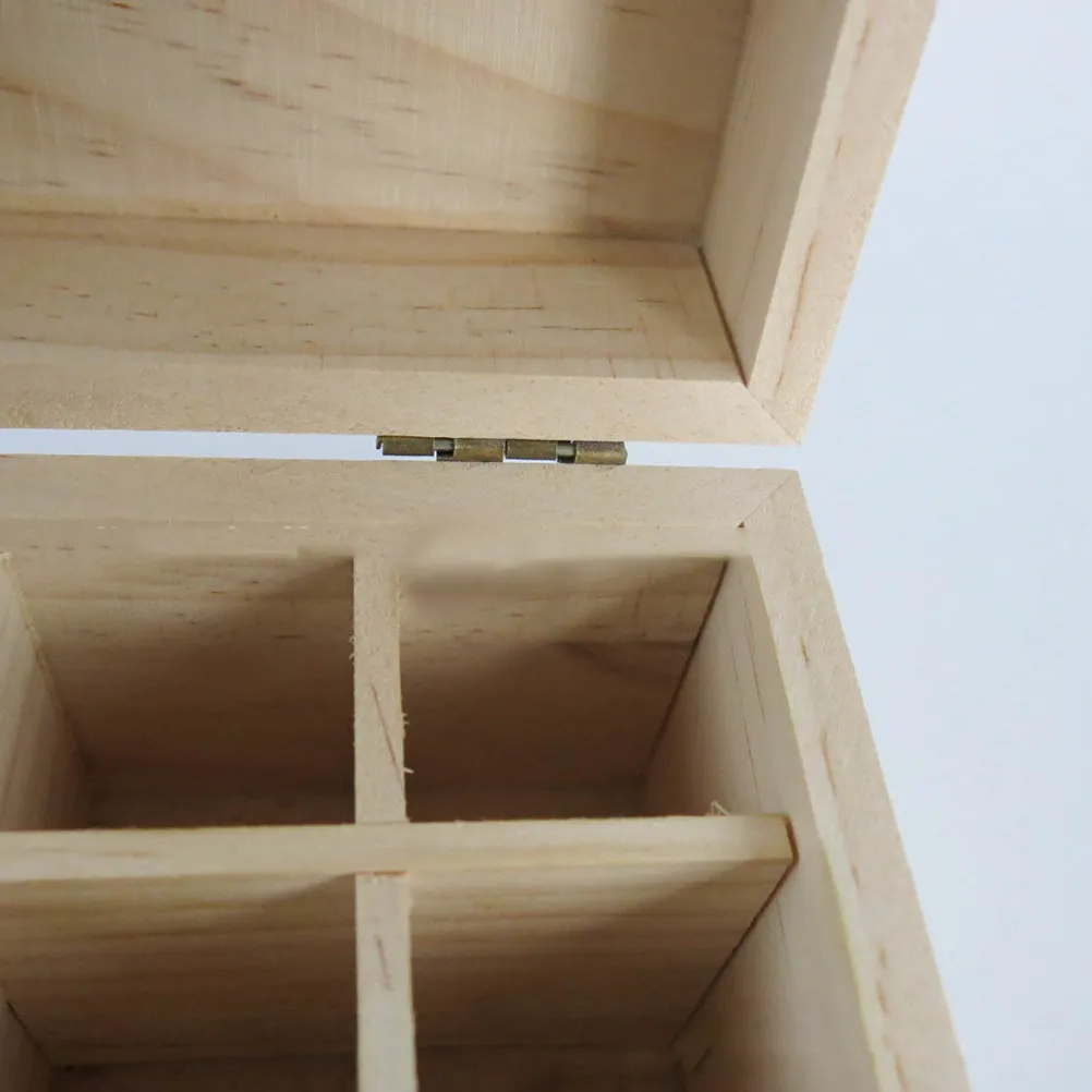 

Wooden Aromatherapy Oil Storage Box 6 Grids Essential Oil Organizer Desktop Storage Case Perfume Holder