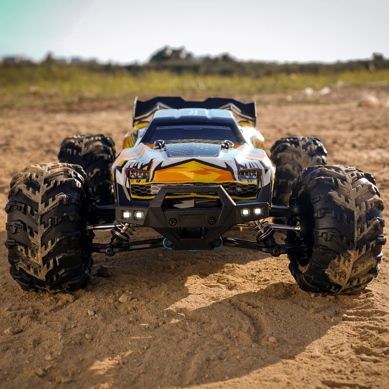 70KM/H Or 50KM/H 2.4G RC Car With LED 4WD Remote Control Cars High Speed Drift Monster 4x4 Truck for Kids vs Wltoys 144001 Toys