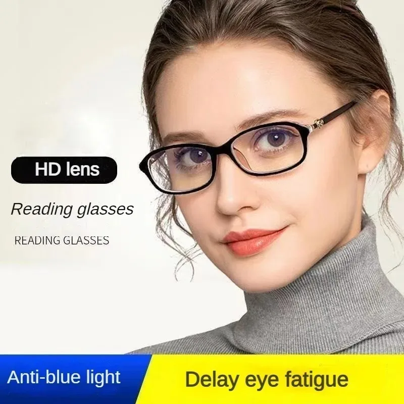 3 Stück Damen 100 ° ~ 400 °   Anti-Blaulicht-Lesebrille mit hochauflösender, ultraleichter Vergrößerung, modische Lesebrille