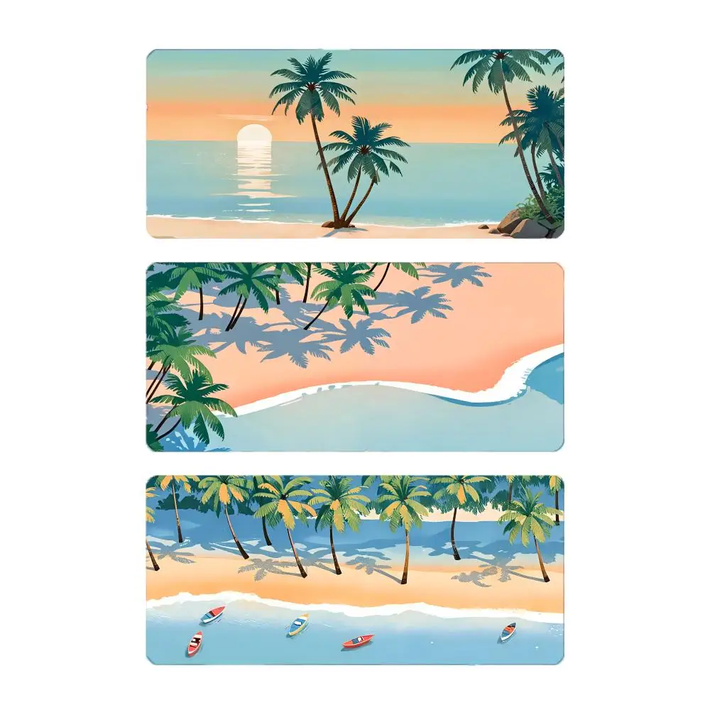 art beautiful S-Summer Beach Art Mouse Pad Mousepad Large Gaming LockEdge Thickened PC Table Desk Mat