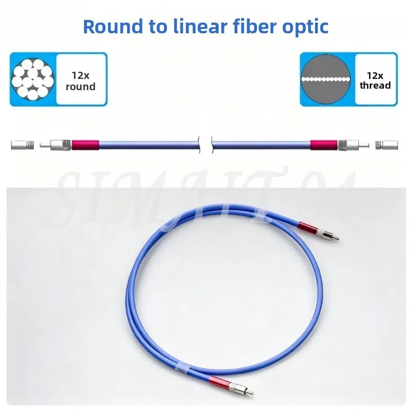 12-Core Wire Type Fiber Bundle SMA905 Circular-to-wire Fiber, Circular-to-wire Type Fiber, Circular-to-wire Type Light