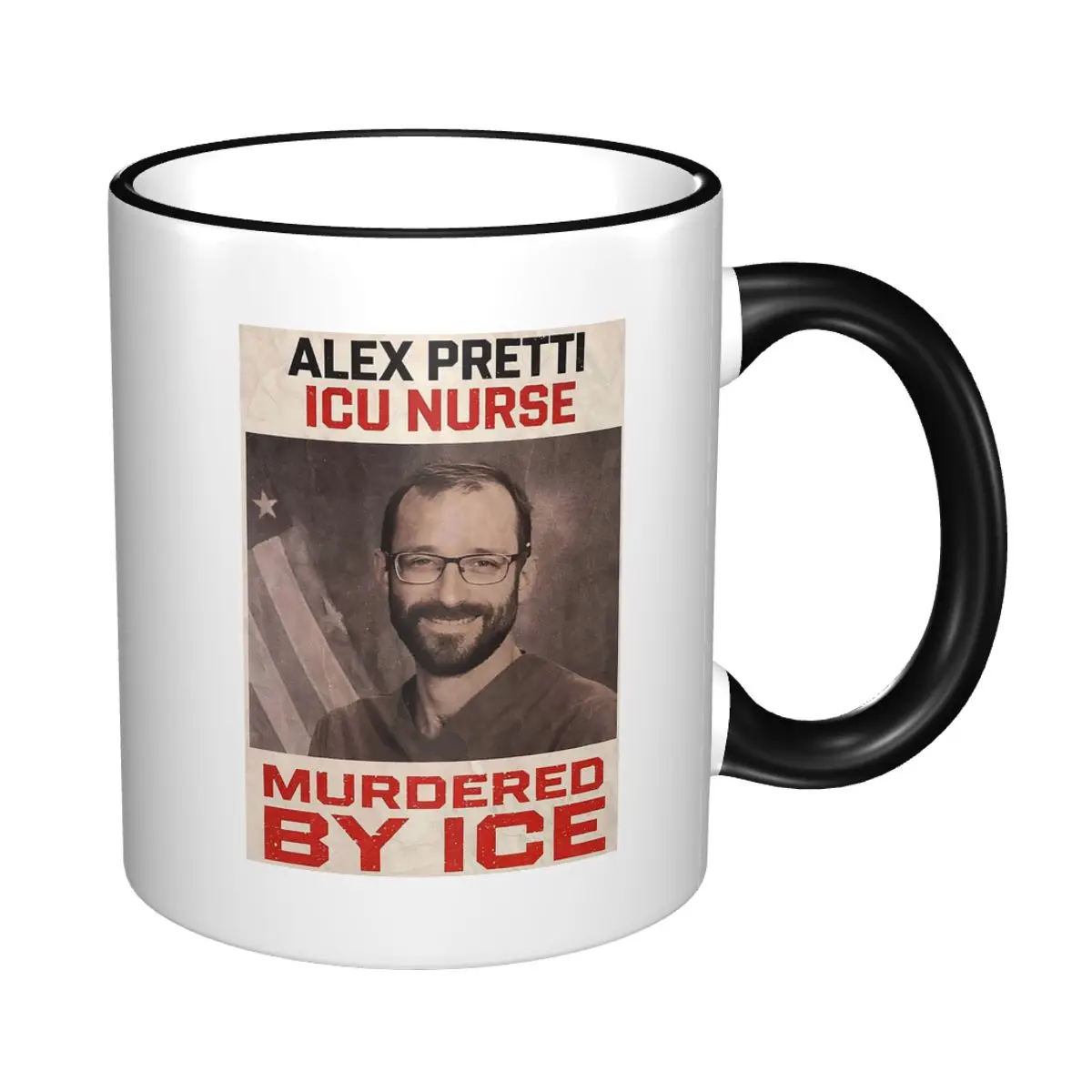 Alex Pretti ICU Nurse Murdered By Donald Trump's ICE Mug Ceramic Coffee Cups Tea Mugs Milk Cup Drinkware Gift for Woman Man