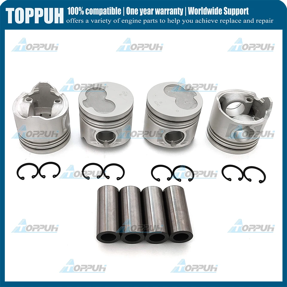 

For Isuzu Engine Parts STD 4Set New 4JG2 Piston Kit STD