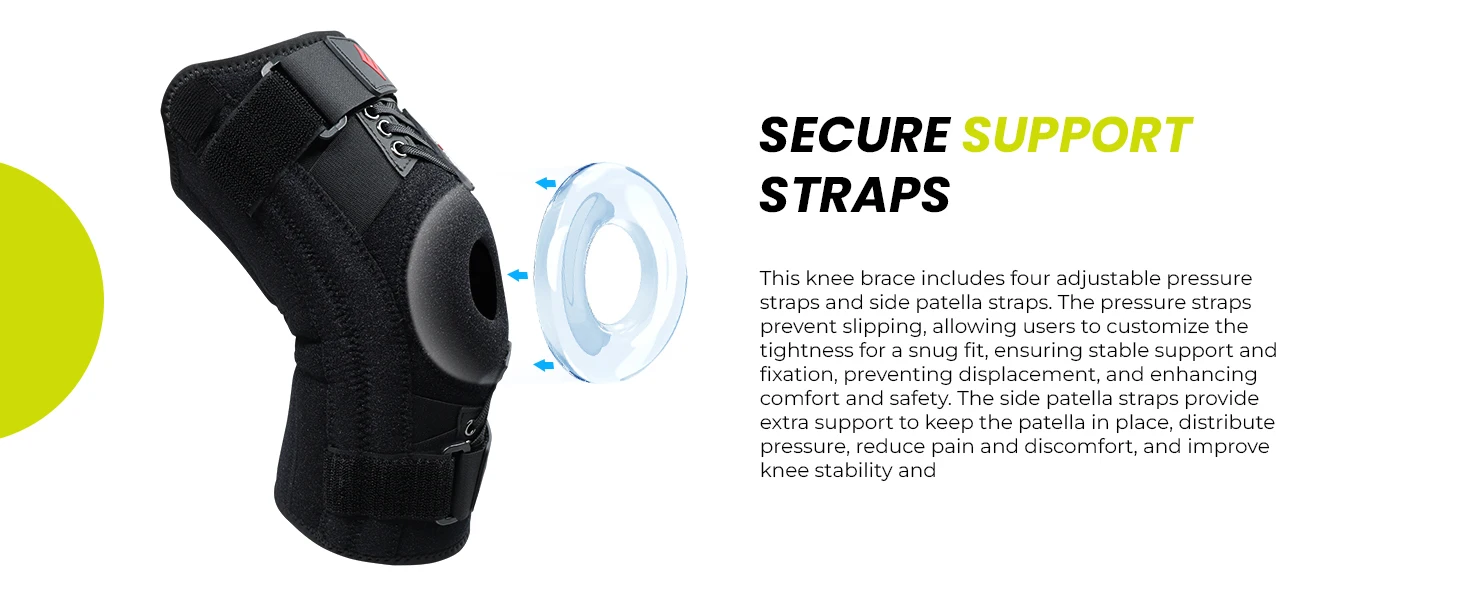 NEENCA Knee Brace Support with Gel Pads & Side Stabilizers for Pain Relief Adjustable for Meniscus Tear Arthritis ACL MCL