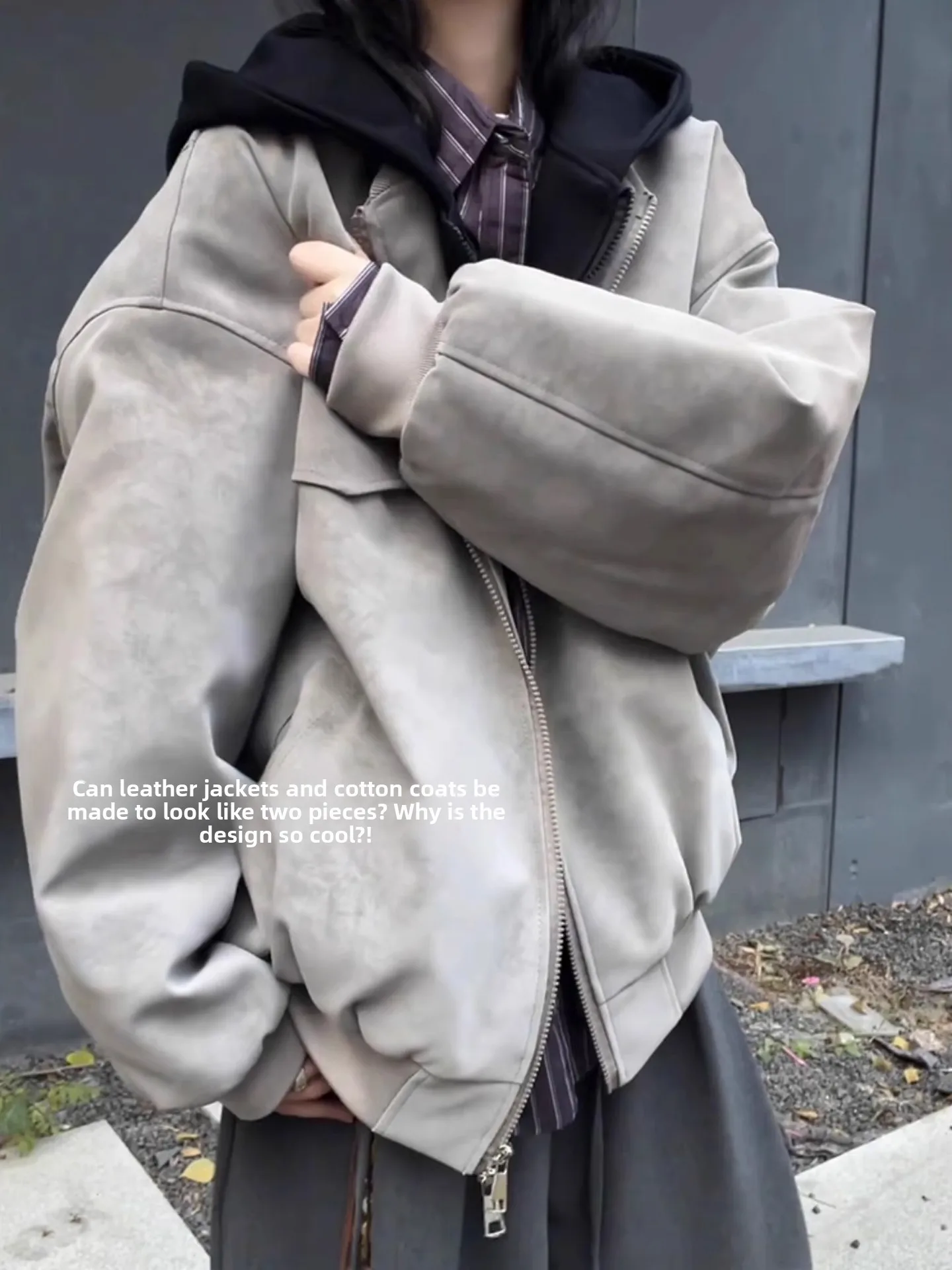 미국 스타일 염색 PU 가죽 작업복 재킷 후드가 달린 따뜻한 면 코트 남녀 겨울용 고급