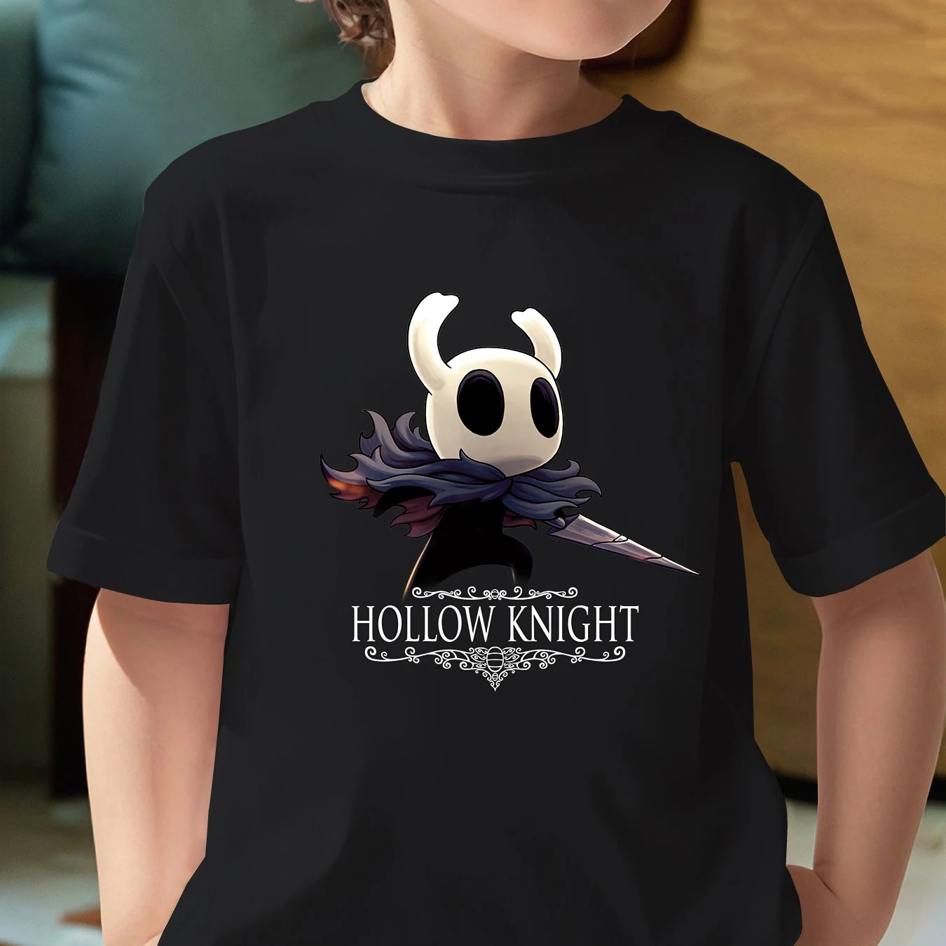 Hollow Knight Spiel Cartoon Sommer-Shirt Herren T-Shirt Damen T-Shirt Jungen Top Kinder Eltern-Kind Baumwolle Kurzarm Kinder T-Shirt – Detail 6