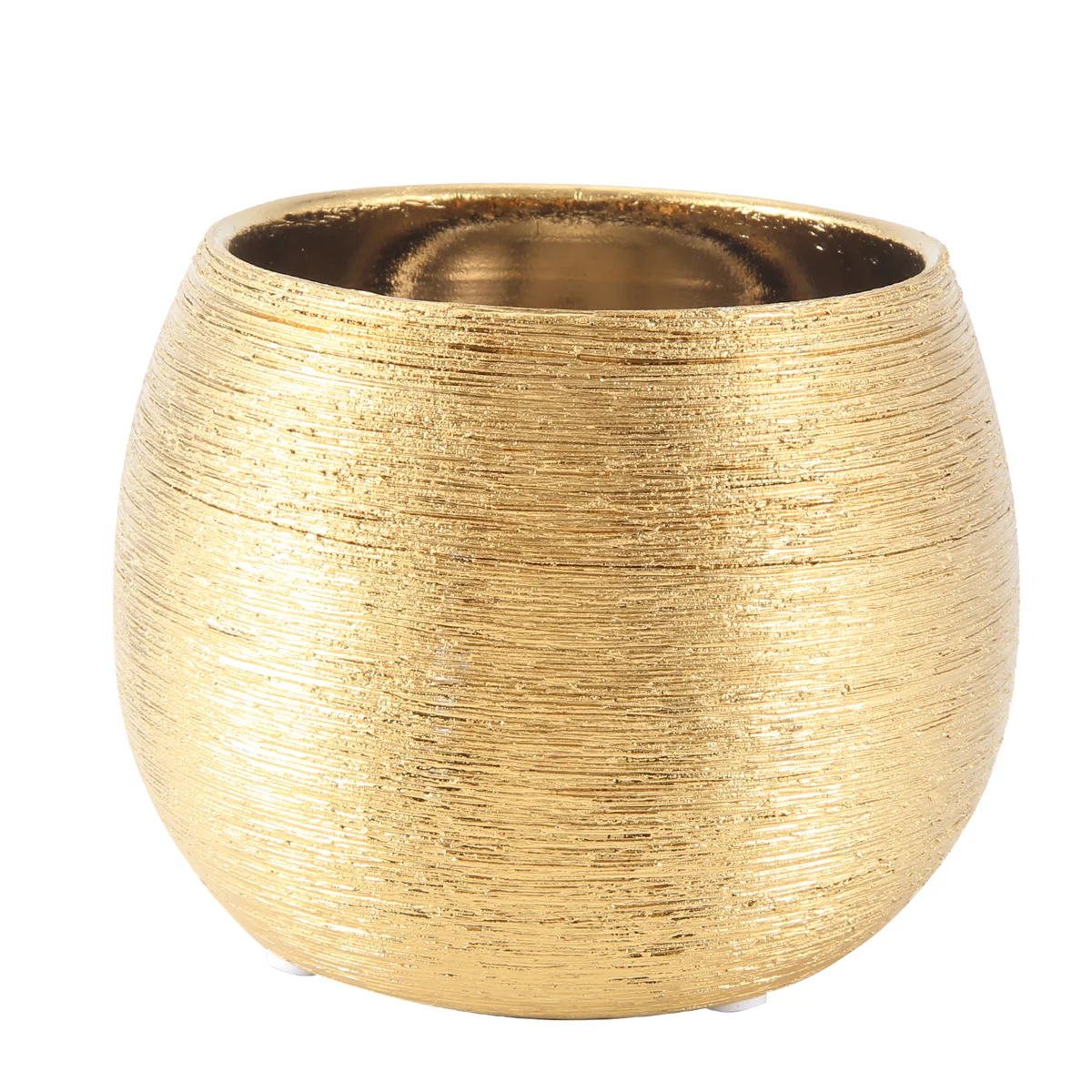 Ceramic Plant Pot Planter Unique Gold-Plated Flower Pot Succulent Flowerpot Flower Vase Plant Pot