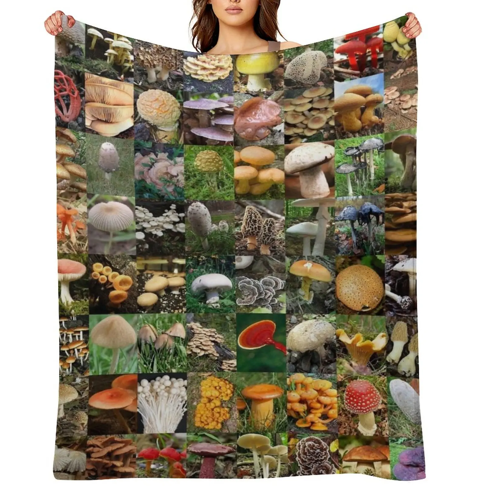 

Mushrooms Throw Blanket For Sofa Thin Thin anime Sofa Blankets