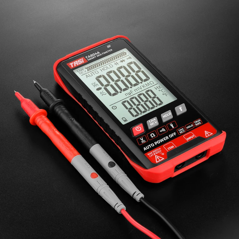 Imagem -04 - Tasi Ta804a Ta804b Multímetro Digital Profissional Testador Automático Multímetro Ultrafino Inteligente Ncv Medidor de Tensão ac dc Teste