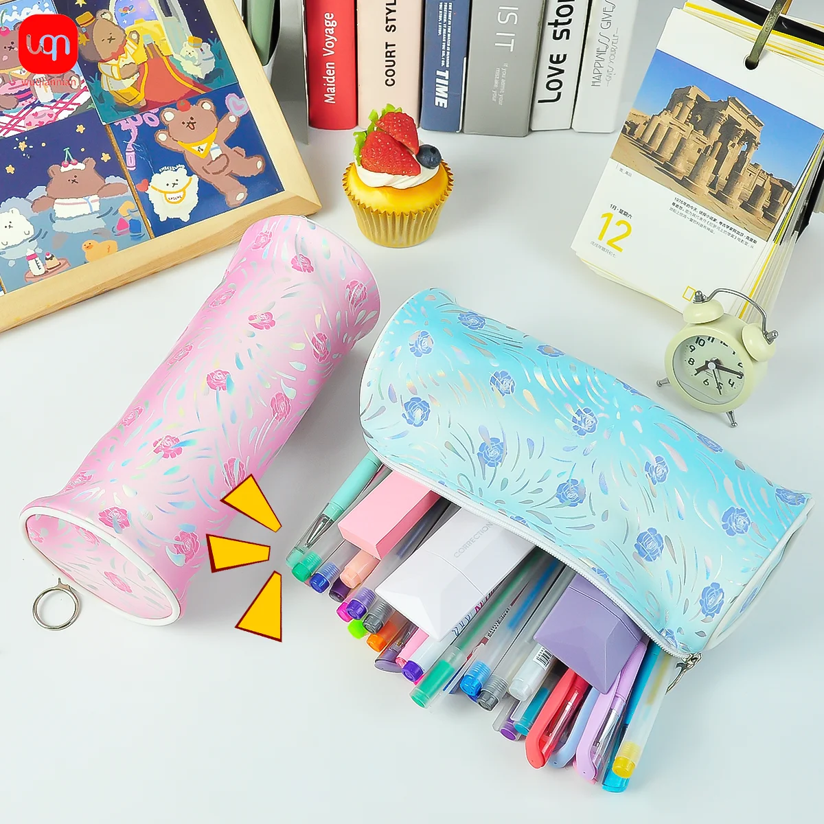 WQN 1pc A Variety Of Colors To Choose From, Macaron Color Durable Stationery Bag Design Simple And Beautiful Smooth Zipper No Ho