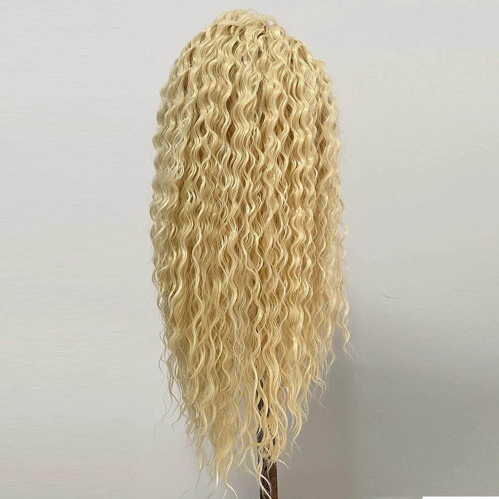 Charisma Synthetic Lace Front Wigs 613 Honey Blonde Wig Kinky Curly Frontal Wigs For Women Natural Hairline Lace Wig Daily Use