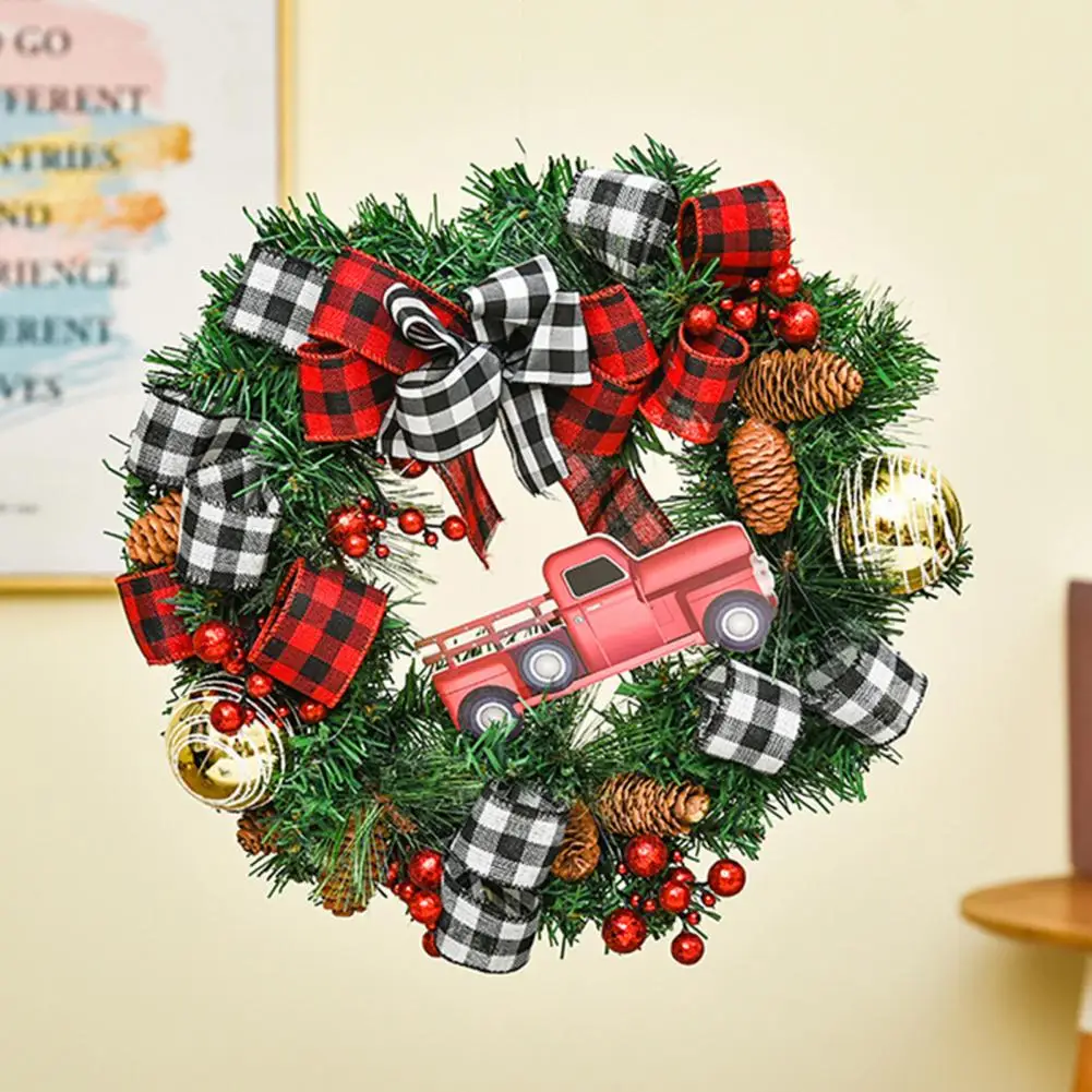 

Wall Christmas Wreath Artificial Christmas Wreath Reusable Christmas Wreaths Festive Indoor Outdoor Decorations 25cm for Windows