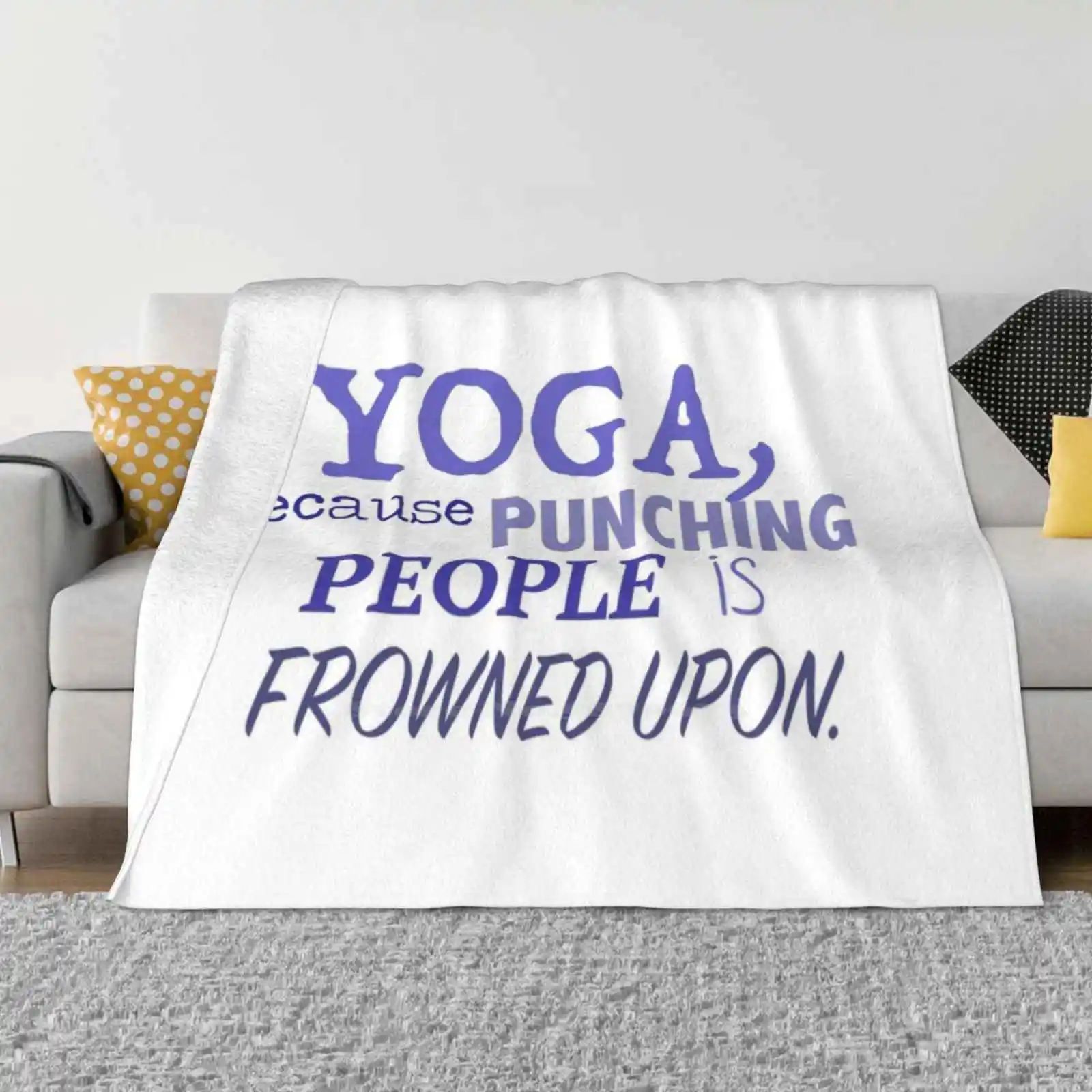 Yoga Low Price New Print Novelty Fashion Soft Warm Blanket Meditate Meditation Wellness Mindfulness Yoga Yogi Exercise Fitfam