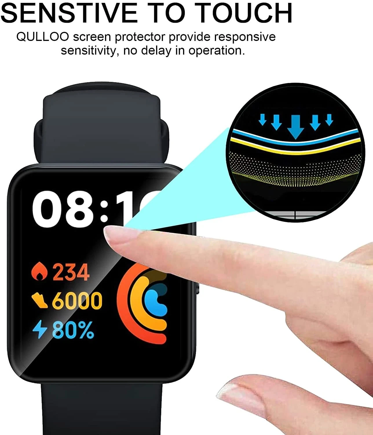 Protective Film For xiaomi Redmi watch 2 lite SmartWatch Screen Protector Film Clear TPU Not Glass Curved Full Cover