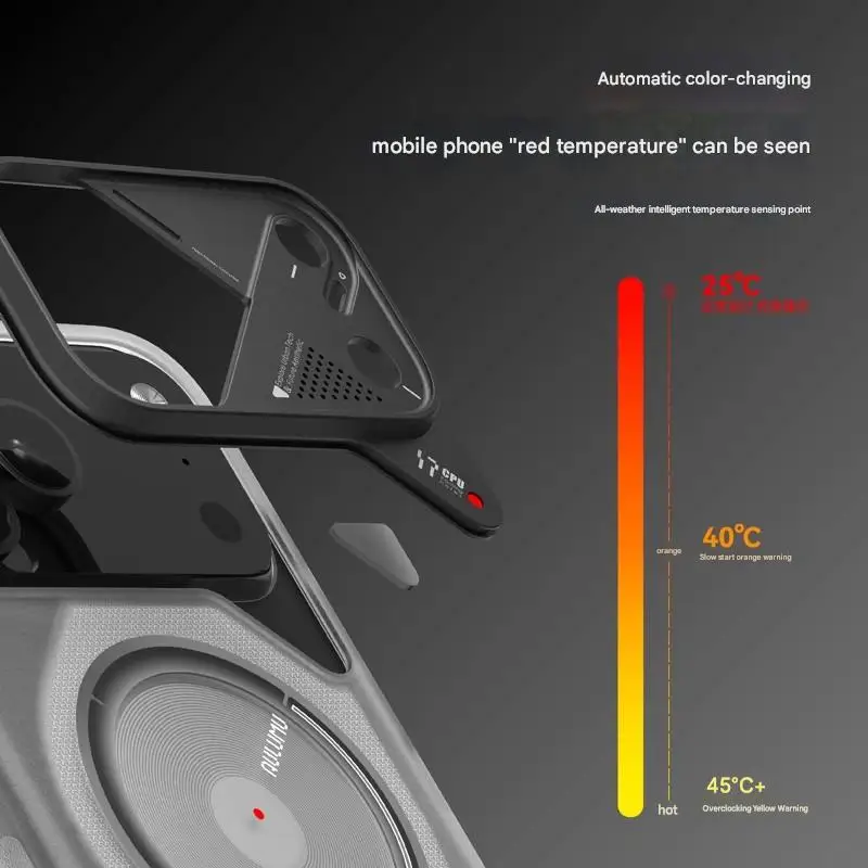 AULUMU mobiele telefoonhoes Mooi voor iPhone 17 Pro Max Warmteafvoer Doorschijnend Full-inclusive anti-val magnetische telefoonhoes