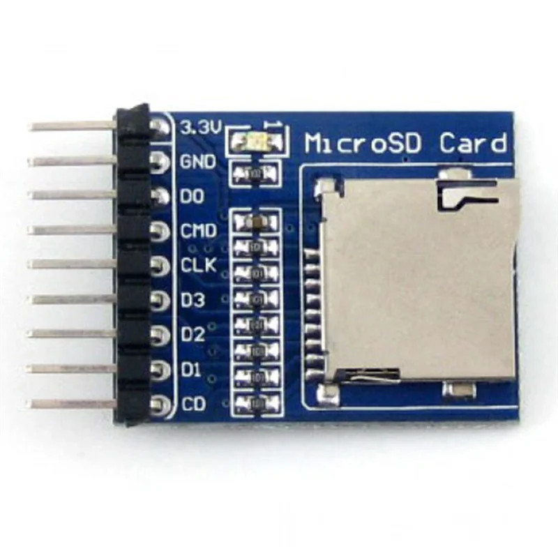 

B27B для Micro-SD (TF) модуля хранения карт, макетная плата, модуль SD-карты, держатель SD-карты, шаг 2,54 мм для SDIO и SPI Prots