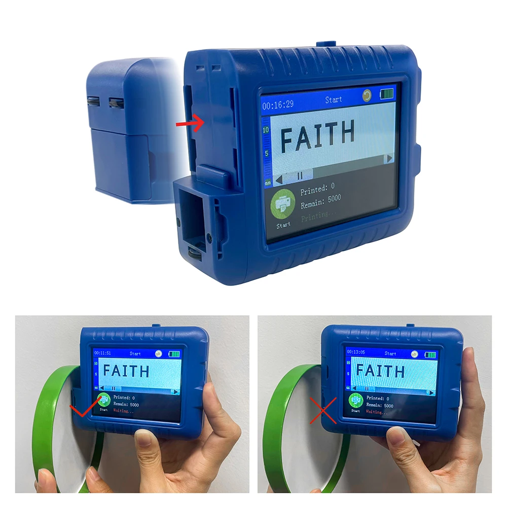 FAITH 2022 Date Serial number Qrcode Barcode Logo Variable data portable mini hand held inkjet printer