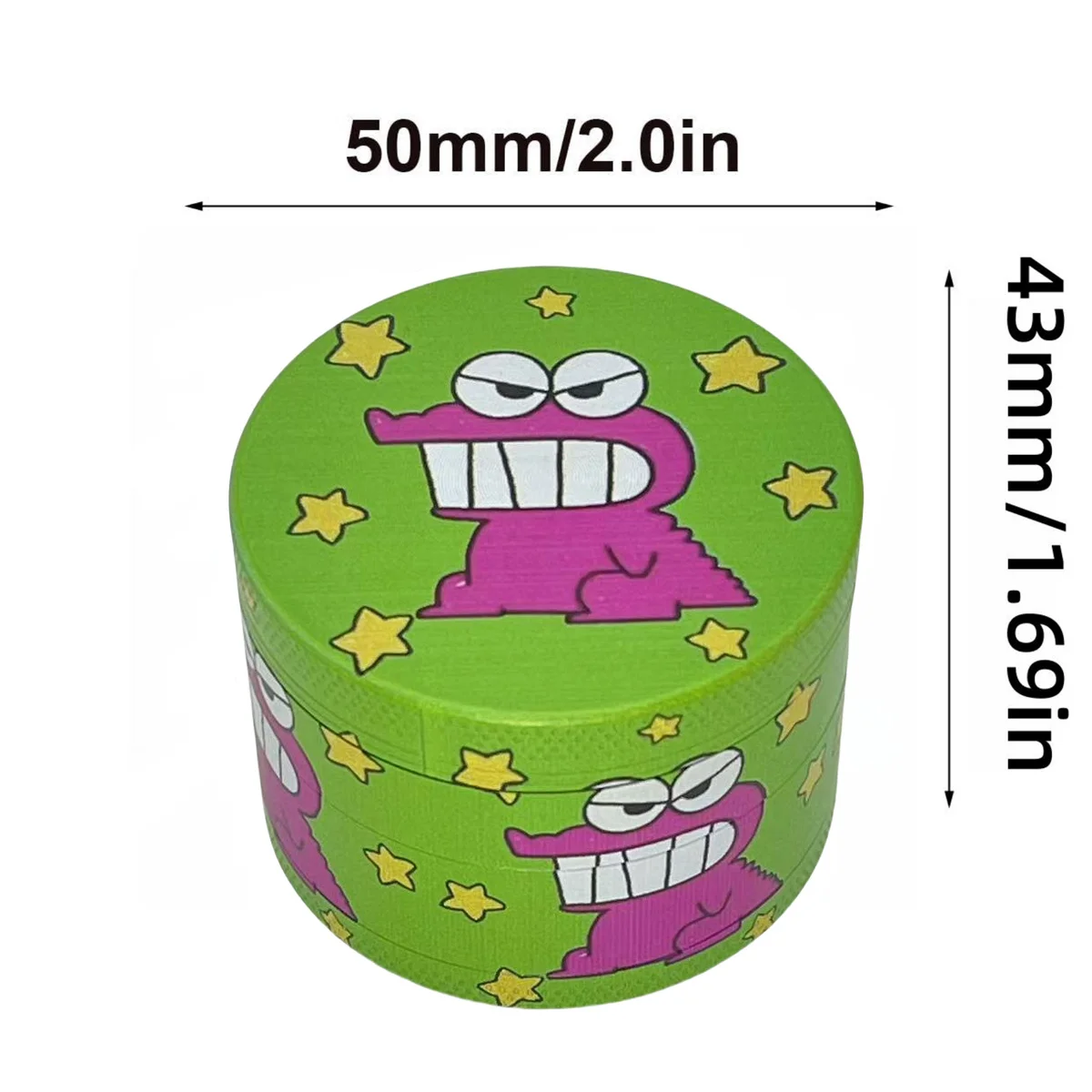 2inch Cartoon Metal Herb Grinder Metal 4-Layers Pepper Spice Mill Salt Mortar Grass Raw Tobacco Grinder Accessories Kitchen Tool