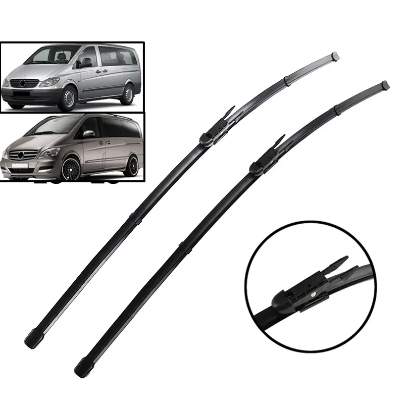 

Wiper LHD Front Wiper Blades For Mercedes Benz Vito Viano W639 2006 - 2014 Windshield Windscreen Window Brushes 28"+26"