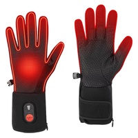 Waterproof warm winter rechargeable battery heating gloves touch screen sports racing electric heating ski gloves