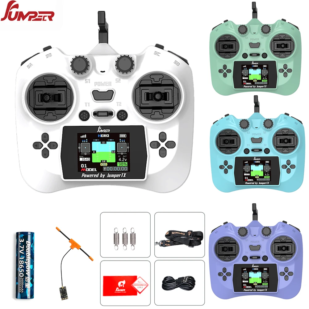 Jumper Smart Remote Controller HD Color Screen Transmitter Hall Sensor Gimbals ELRS 2.4G 100mW 12CH NEW 2025