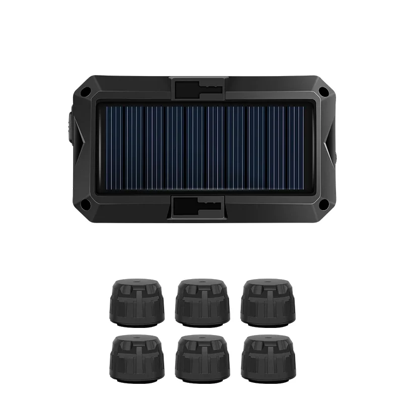 The New Solar Energy Wireless RV Tire Pressure Monitoring System With 6 External Sensors