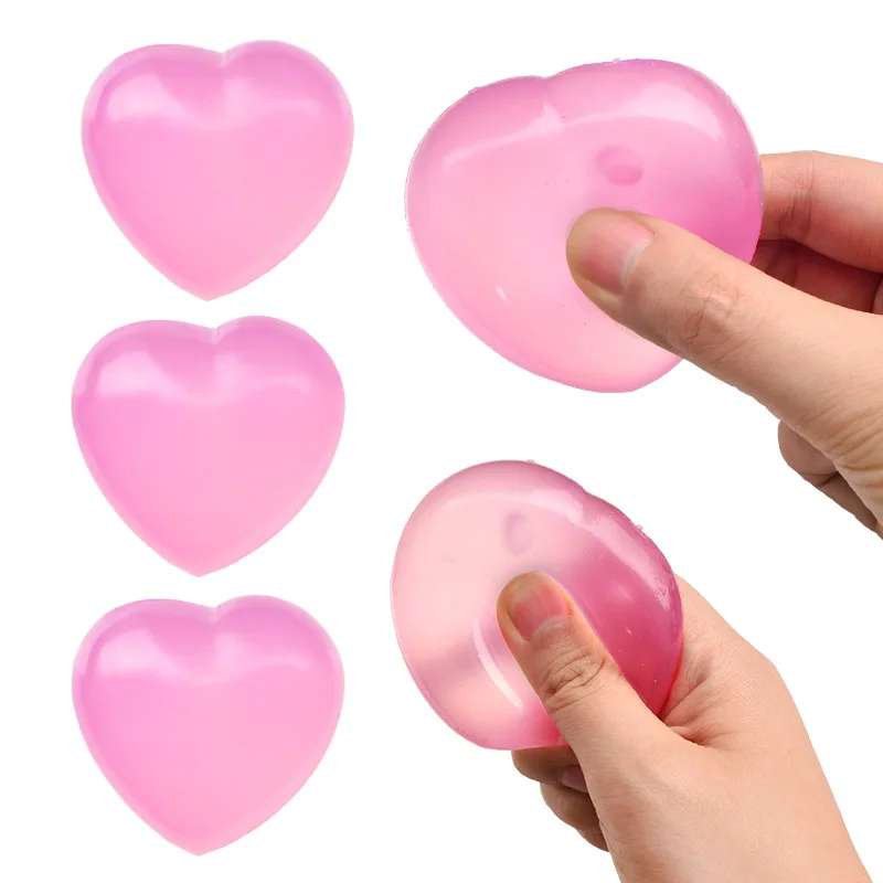 1PC Maltose Color‑Changing Heart Squishy Toy Slow Rebound Squeeze Ball Stress Relief Anti‑Anxiety Fidget Vent Toy