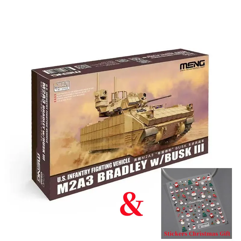 MENG 72-005 1/72 Scale U.S. INFANTRY FIGHTING VEHICLE M2A3 Bradley w/ BUSK III Model Kit & Stickers Christmas Gift