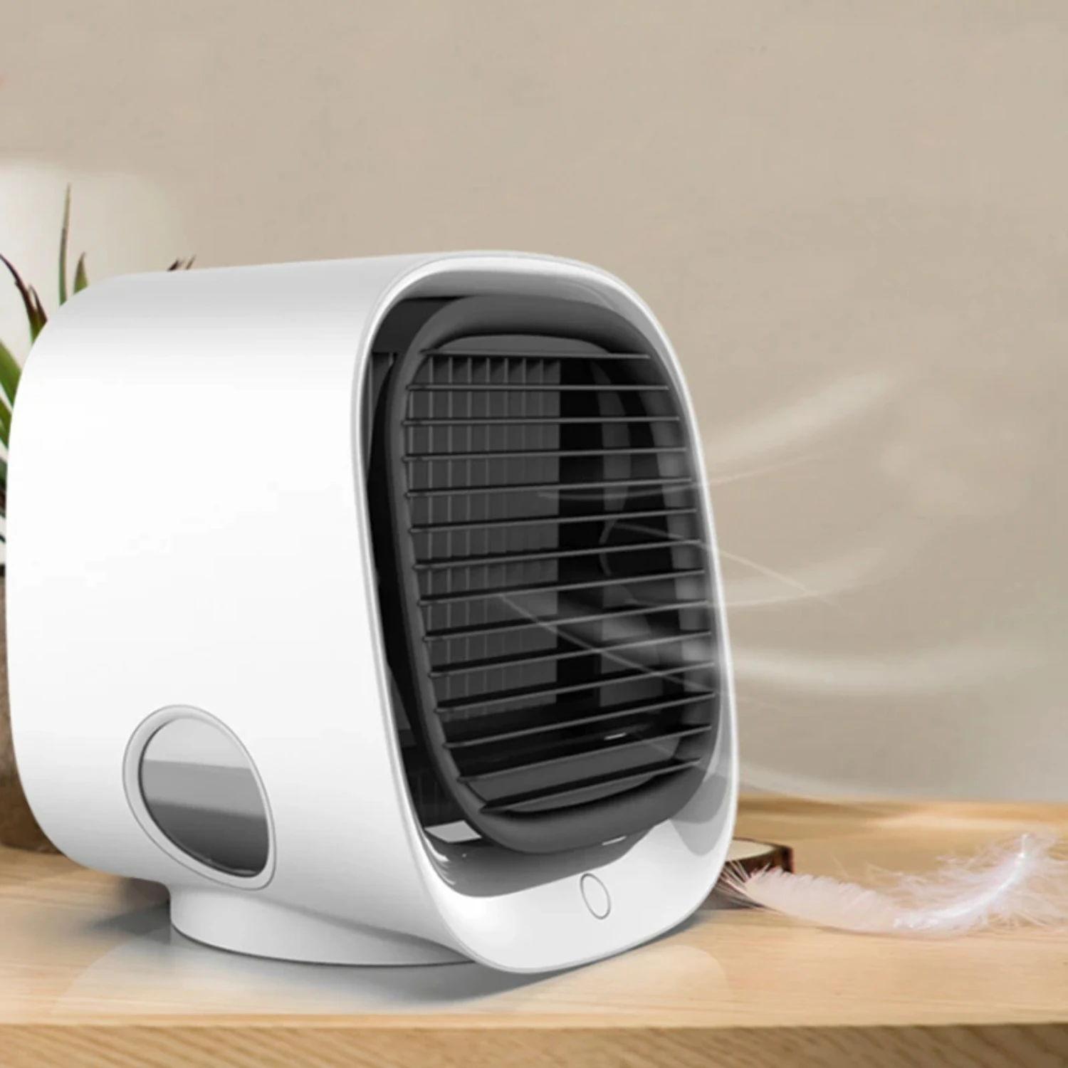 USB Mini Air Cooler Fan Raffreddamento ad aria Condizionatore con luce notturna Umidificazione portatile Desktop Air Cooler Multifunzione Estate