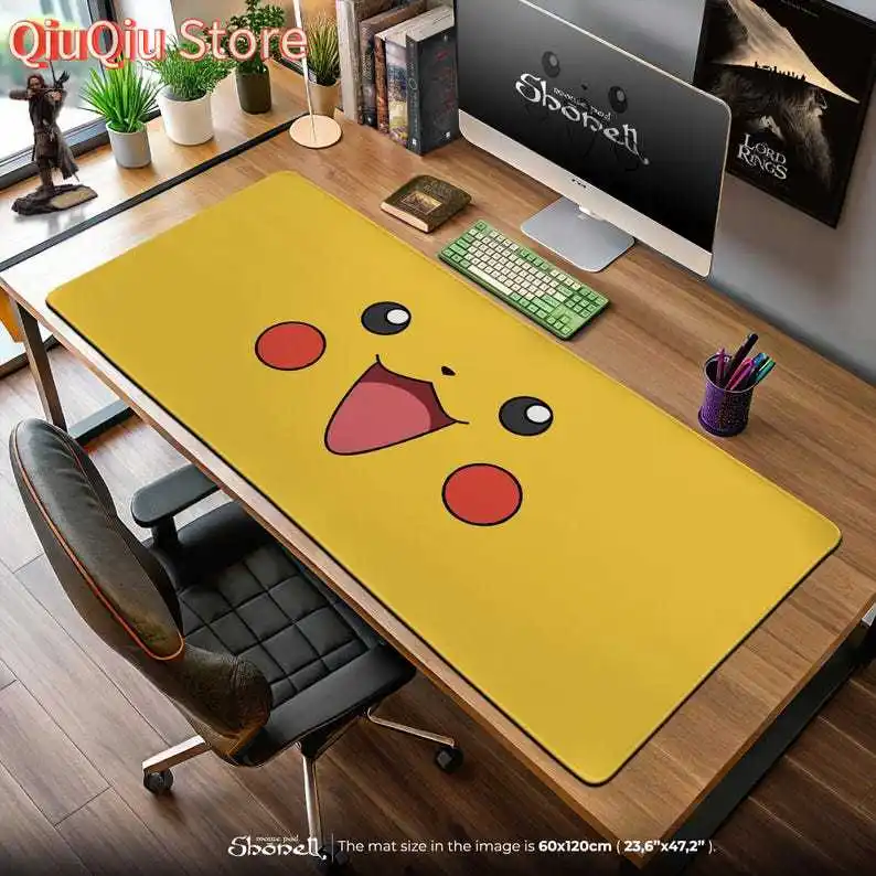 

Minimalist Pikachu Face Mouse Pad – Cute Yellow Pokémon Desk Mat, Kawaii Anime Gaming Decor, Gift for Pokemon Fans