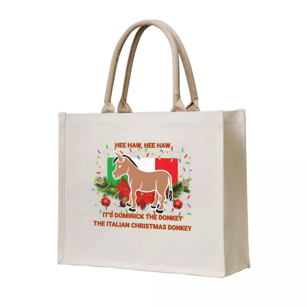 

Funny Christmas Gift Dominick The Italian Christmas Donkey Tote Bag university shopper bag custom bags shopping bag