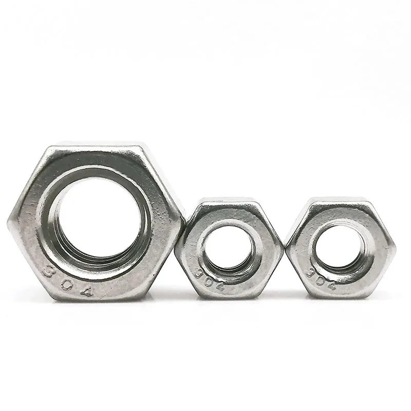 Tuerca hexagonal de acero inoxidable 304/316, 1 ~ 50 piezas, M1, M1.2, M1.4, M1,6, M2, M2.5, M2.6, M3, M3.5, M4 ~ M33