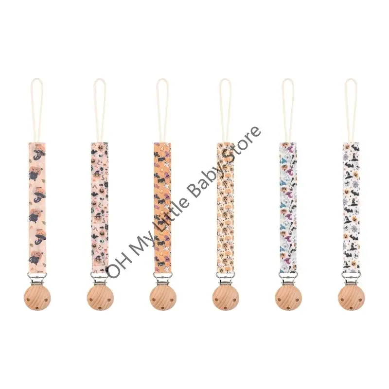 

M76C Baby Pacifier Chain Halloween Gift Cotton Teether Clip for Teether Toy