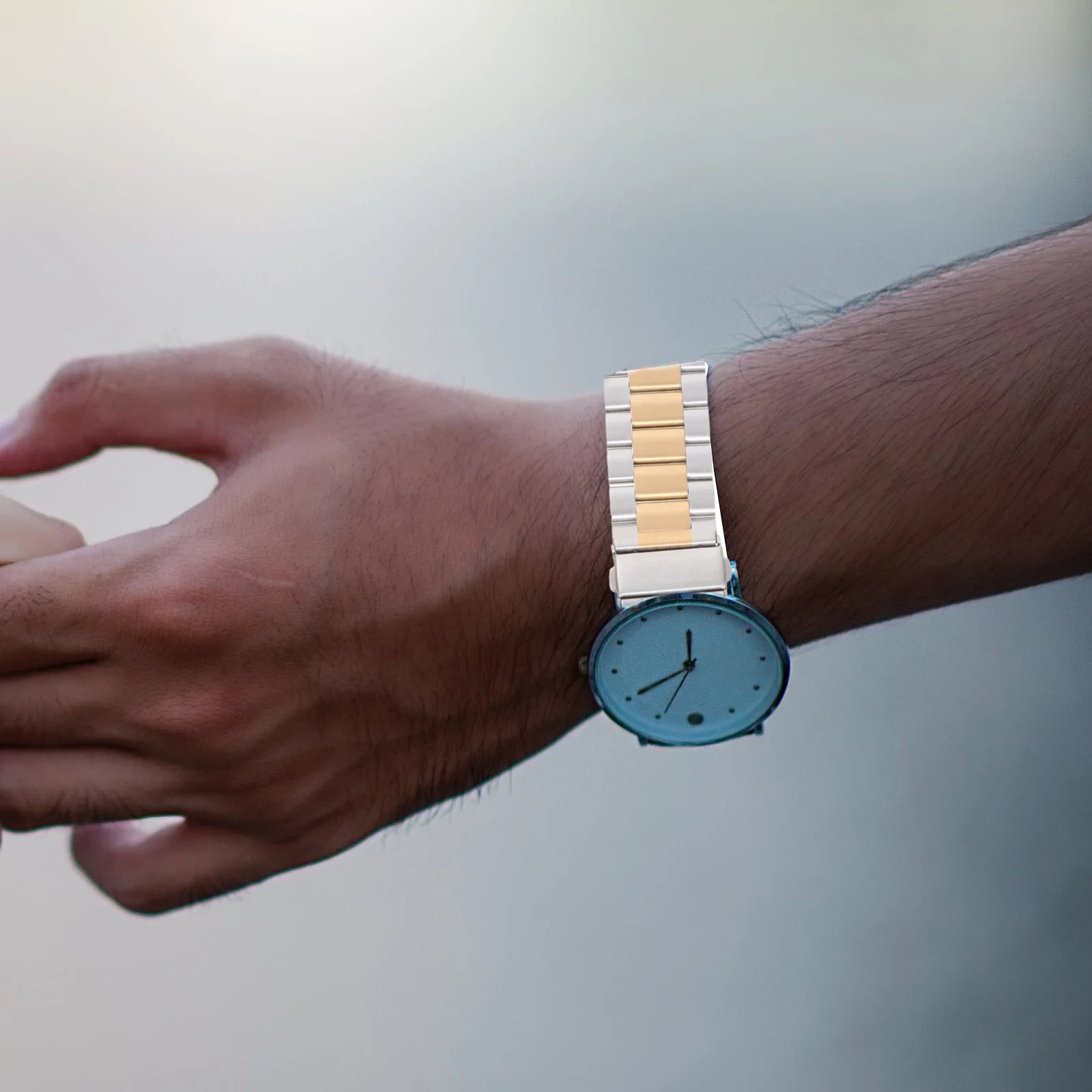

Watch Durable Strap Band Accessories Stainless Watchband Replacement Parts Golden