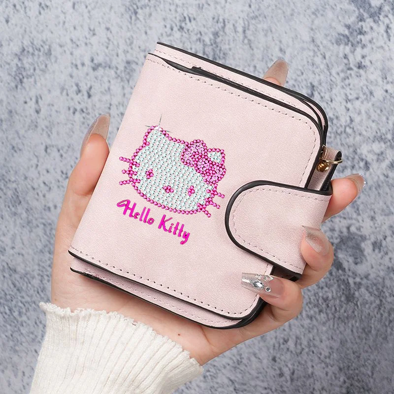 Hello Kitty Women Short Wallets SanrioCoin Purse Bags for Men Female Wallet Lady Money Bag Wallets for Girl Purse Wallets Gift