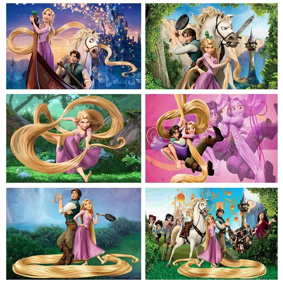 Disney Cartoon Tangled Rapunzel Diamond Drawing Round/Square Bit Kit Embroidery Mosaic Rhinestone Craft for Home Decor