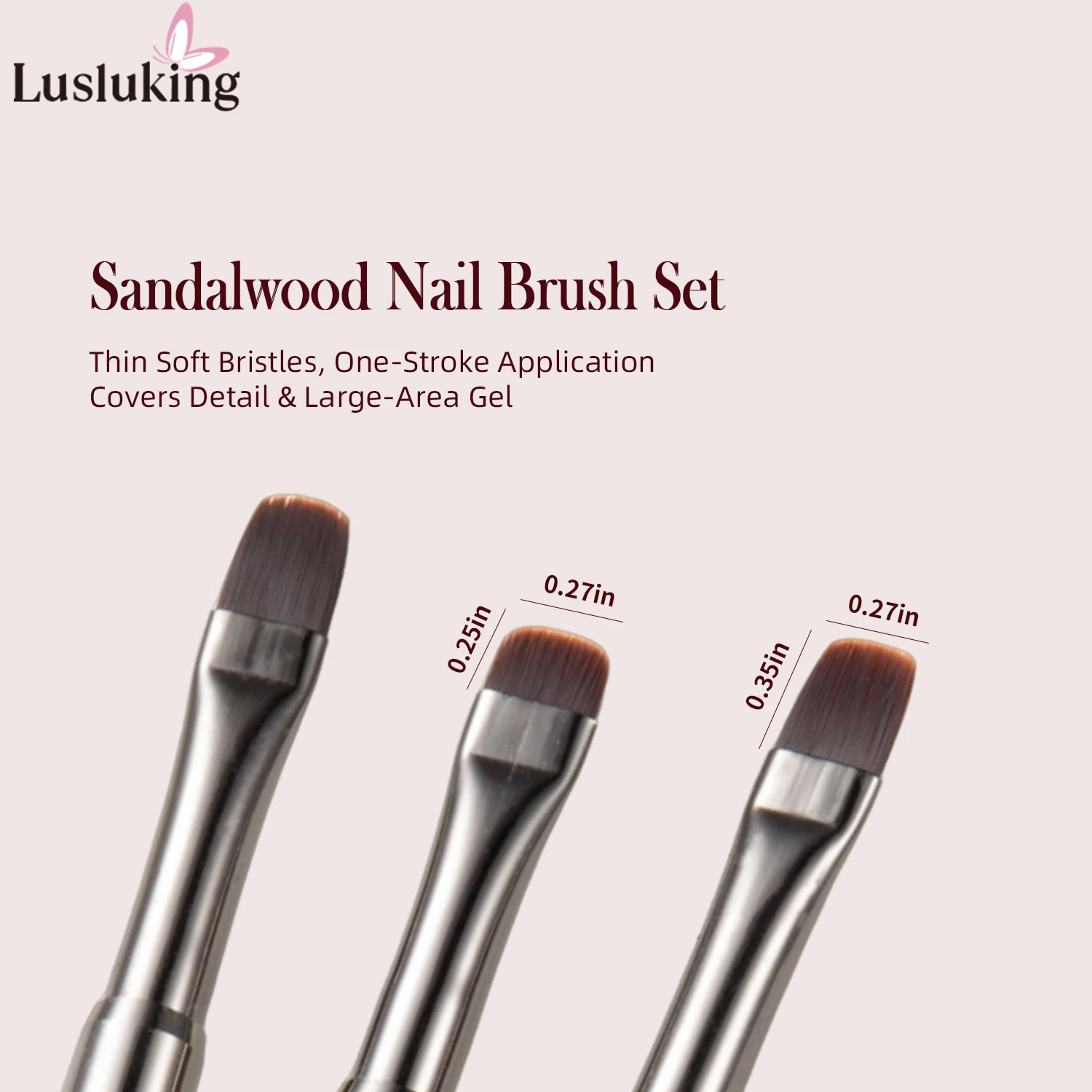 3 uds pincel para pintar con Gel de madera, pincel acrílico para manicura, pincel para esmalte de Gel UV, bolígrafo DIY, punta falsa, cerdas planas cortas