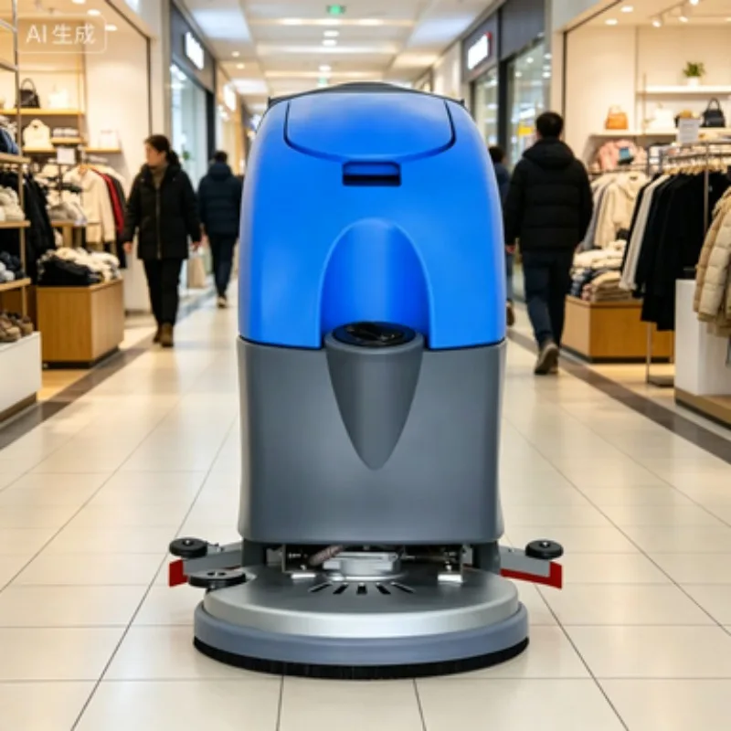 Quiet-Operation Automatic Battery Powered Walk-behind Floor Scrubber Ideal for Noise-Sensitive Areas Like Libraries, Museums