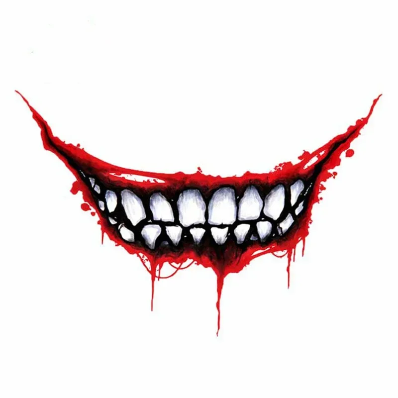 

Bumper Rear Window PVC Decal Joker Graffit Mouth Sticker Car Sticker Waterproof for 13cm/17cm