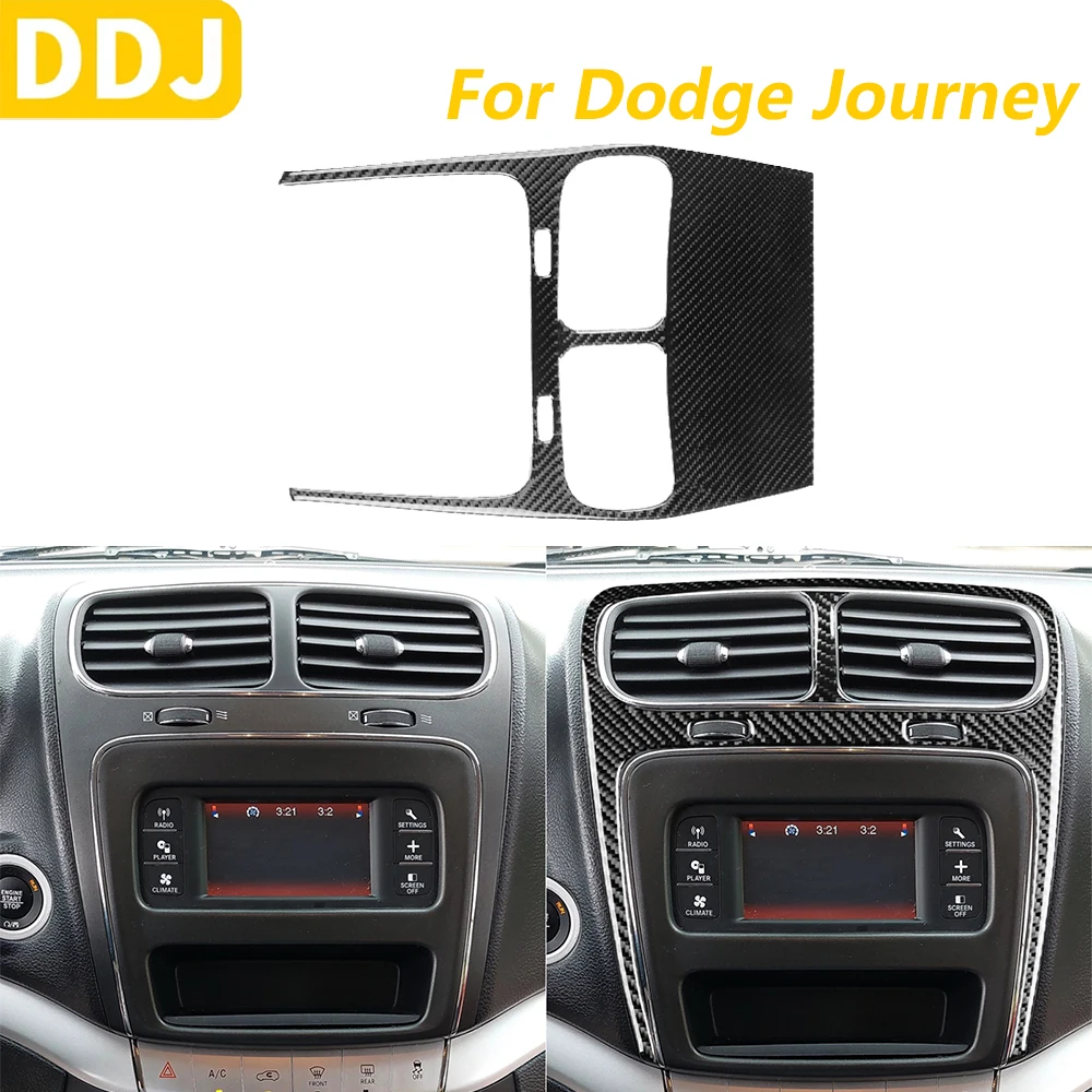 

For Dodge Journey 2011-2017 Carbon Fiber Central Control Air Conditioner Vent Outlet Panel Cover Trim Car Accessories Sticker