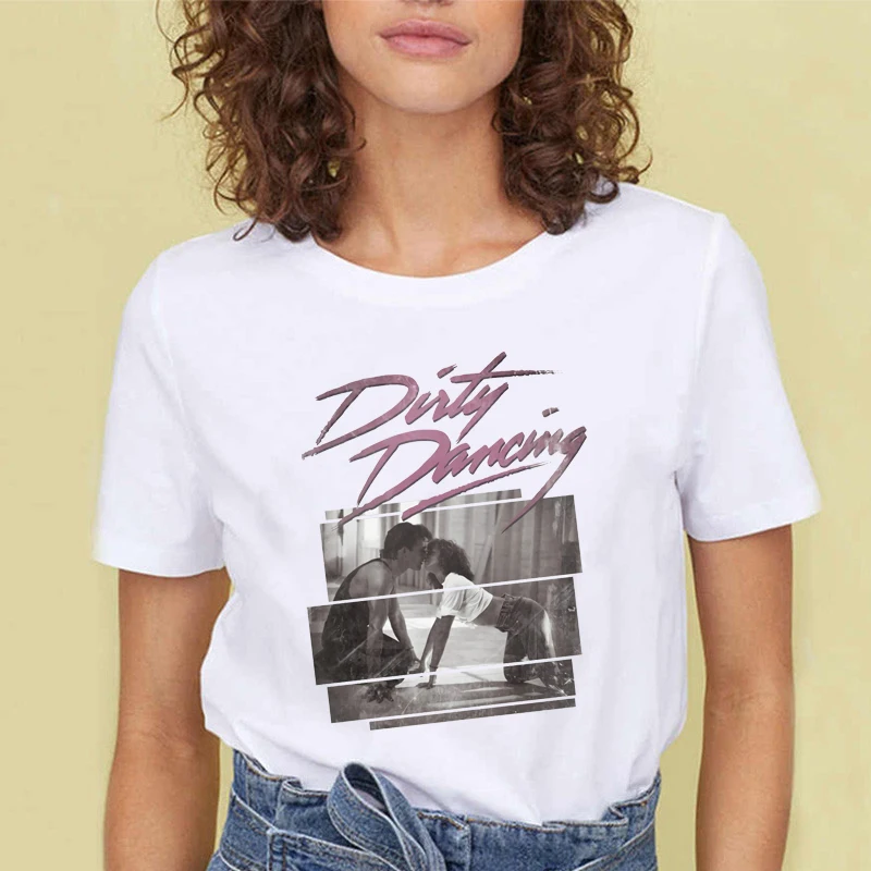 

Dirty Dancing T Shirts Tops Tees Women Print Graphic Vintage t-shirts Short Sleeve Casual T Shirt Streetwear Funny clothing