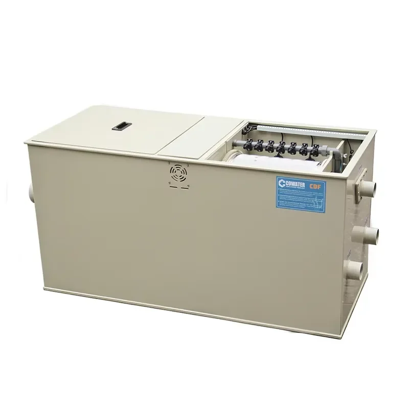 Cowater Koi Pond Drum Filter with PP Plastic Ammonia Removal 30W Dual UV Lamp 10 M3/h Flow for Fish Farm & Aquaculture