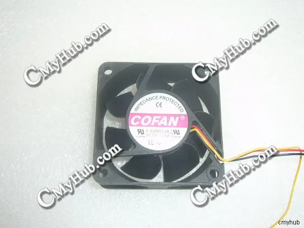 For COFAN F-625H12B DC12V 0.25A 6025 6CM 60MM 60X60X25MM 3pin Cooling Fan F-625H12B