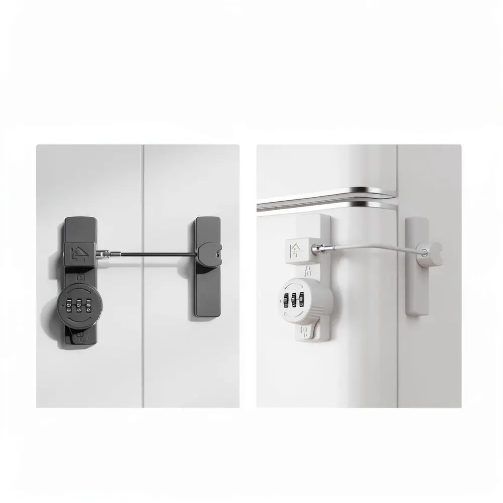 Modern Security Password Chain Lock For Sliding Doors Windows Freezer Cabinet Childproof Safety Protection Hardware
