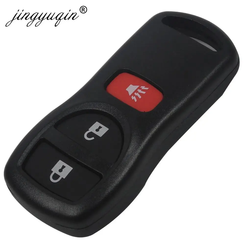 jingyuqin 3 Button Remote Entry Key Fob Shell Case For Nissan Armada Xterra Pathfinder Frontier Quest Titan Murano