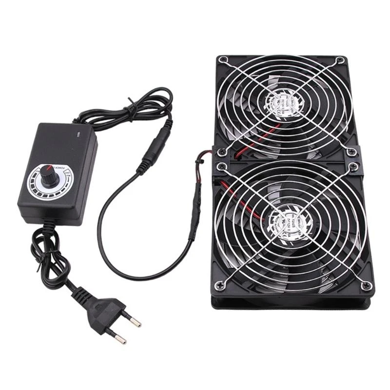 120mm 100-240V Double USB Fan para dissipação calor eficiente 2750rpm, 20cfm