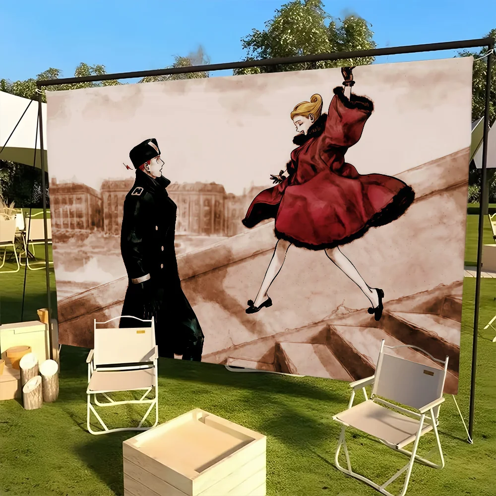 مانغا على شكل حرف V كوتيري إيما ألكساندر علم للتخييم في الهواء الطلق بار نزهة ديكور منزلي للحفلات الحلي راية