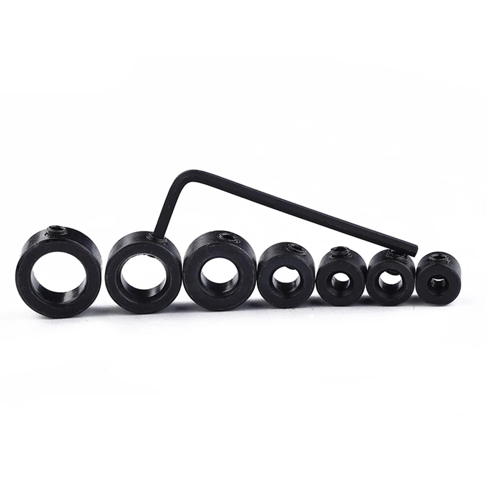 

7 Pcs Drill Limit Ring Bit Depth Control Stop Assortment Regulator Bits Clamp Set