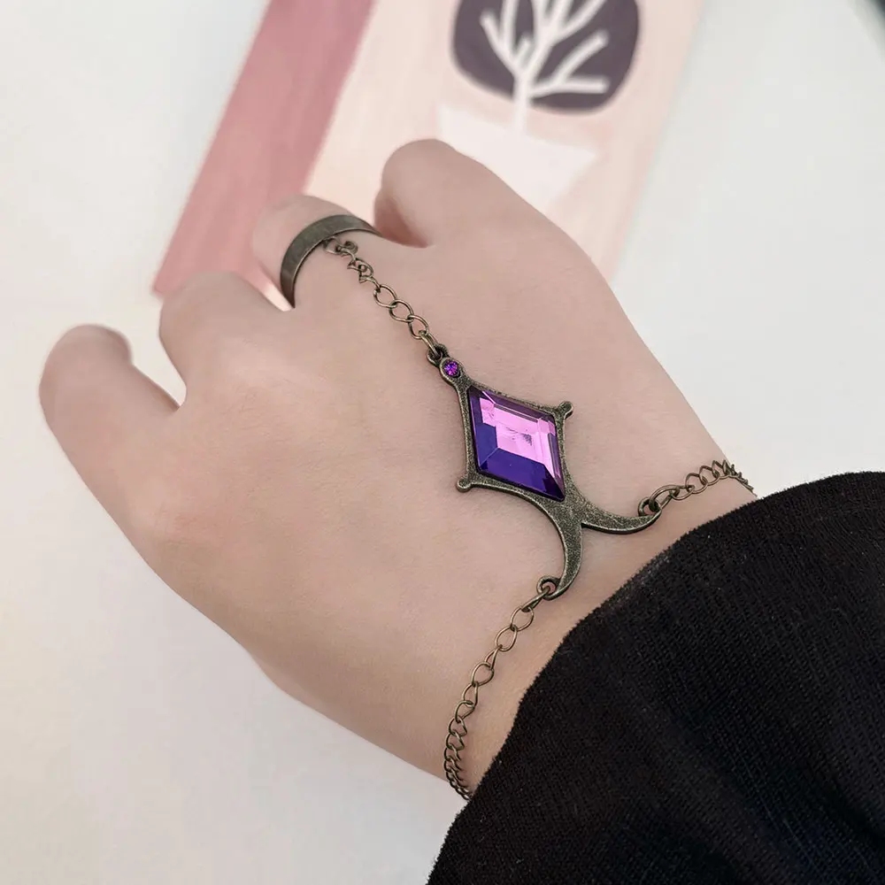 Game Charlotte Kaname Madoka Akemi Homura Accessories Gem Bracelet Rhombus Purple Gem Props Bracelet Fashion Jewelry