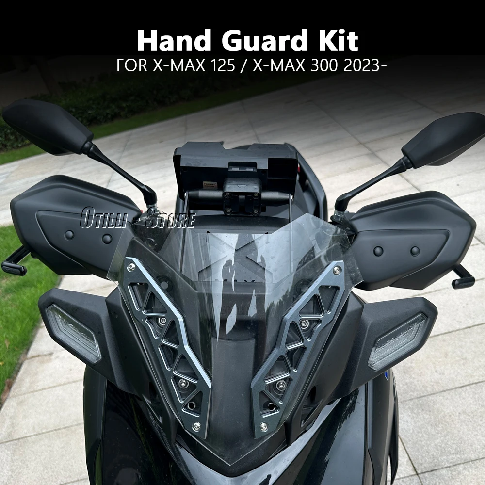 Motorcycle For YAMAHA X-MAX125 X-MAX300 XMAX 125 X-Max 300 2023 2024 Wind Deflector Shield Handguards Hand Protectors Black